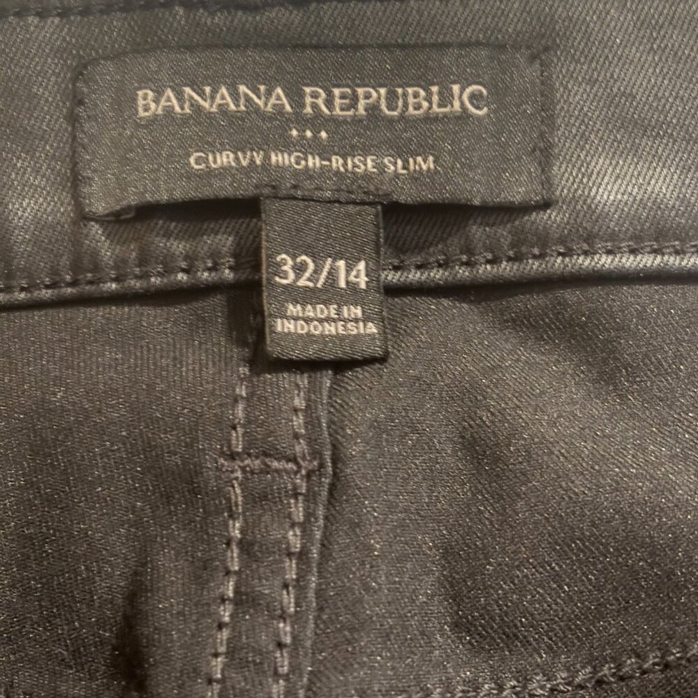 Banana Republic Curvy High Rise Slim Size 32/14 Black - Picture 5 of 14